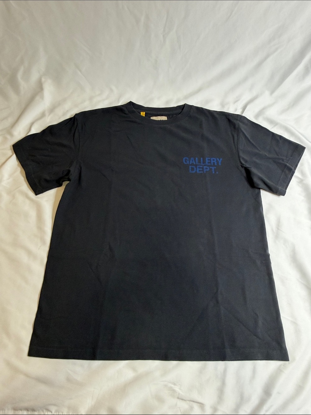 Gallery Dept Black T-Shirt with Blue Logo
